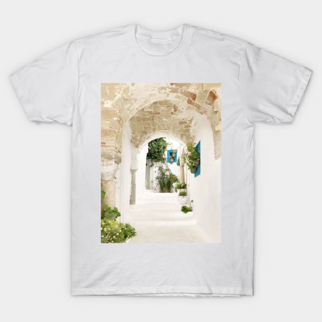 Doorway in Sidi Bou Saïd, Tunisia T-Shirt by Melissa Peltenburg Travel Photography